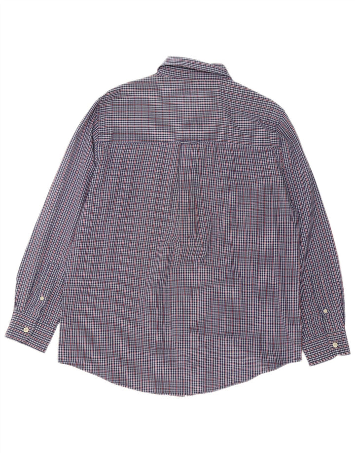 Chaps Herreskjorte Medium Blue Gingham Cotton