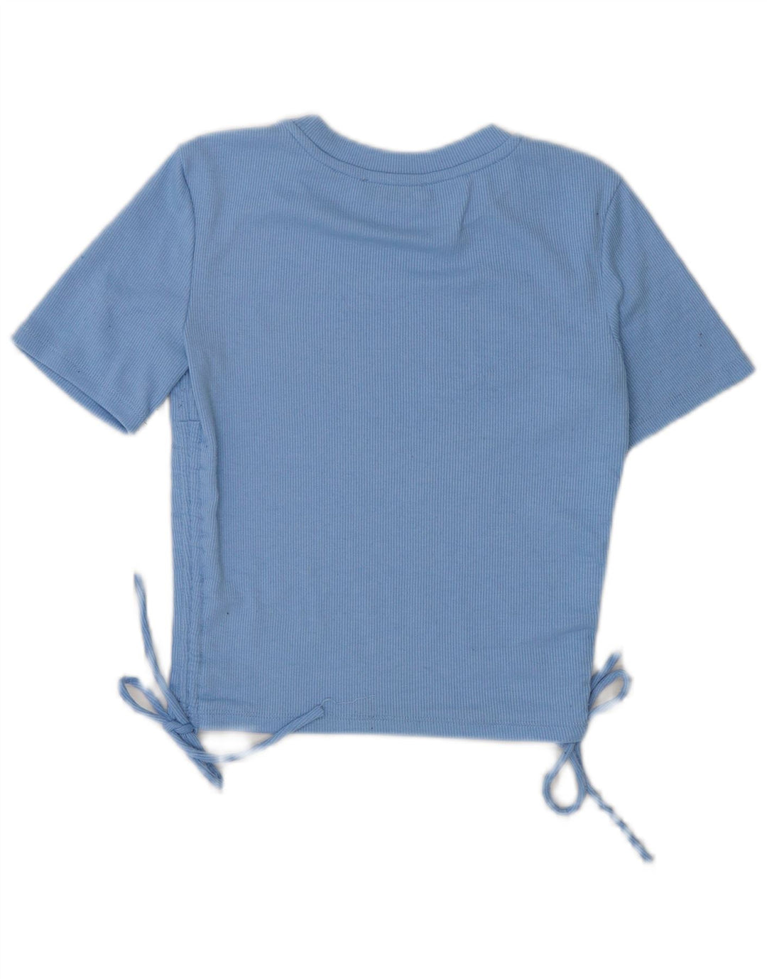 Zara Kvinders Cropped T-Shirt Top UK 10 Small Blå