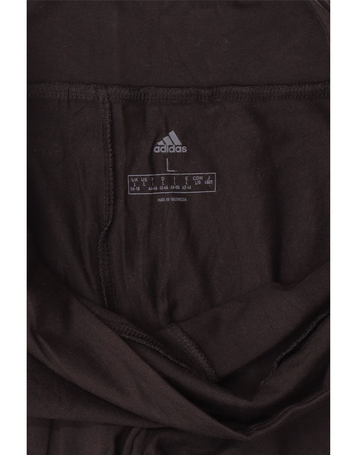 ADIDAS Grafiske Leggings til kvinder UK 16/18 Large Black