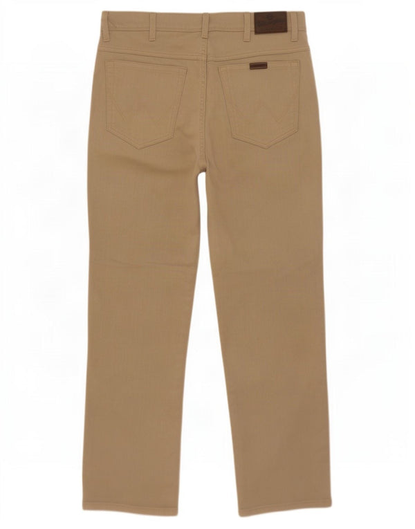 Wrangler Herre Regular Fit Casual Bukser W36 L30 Beige Bomuld