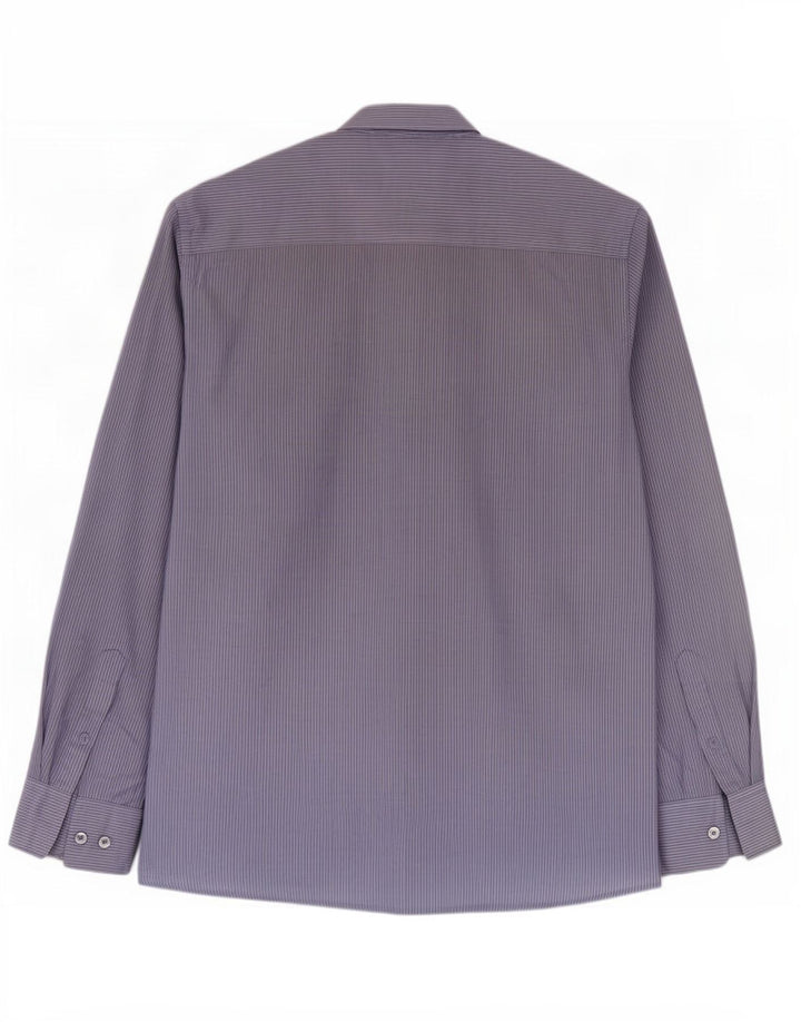Pierre Cardin herreskjorte stor blå nålestribet polyester