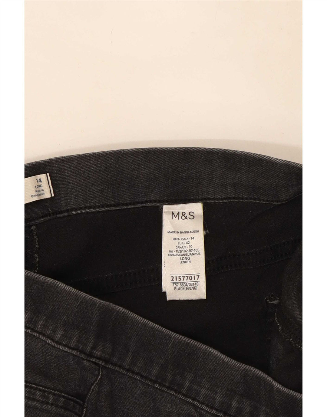Marks & Spencer Dame Jegging Jeans UK 14 Medium W30 L29 Sort Bomuld