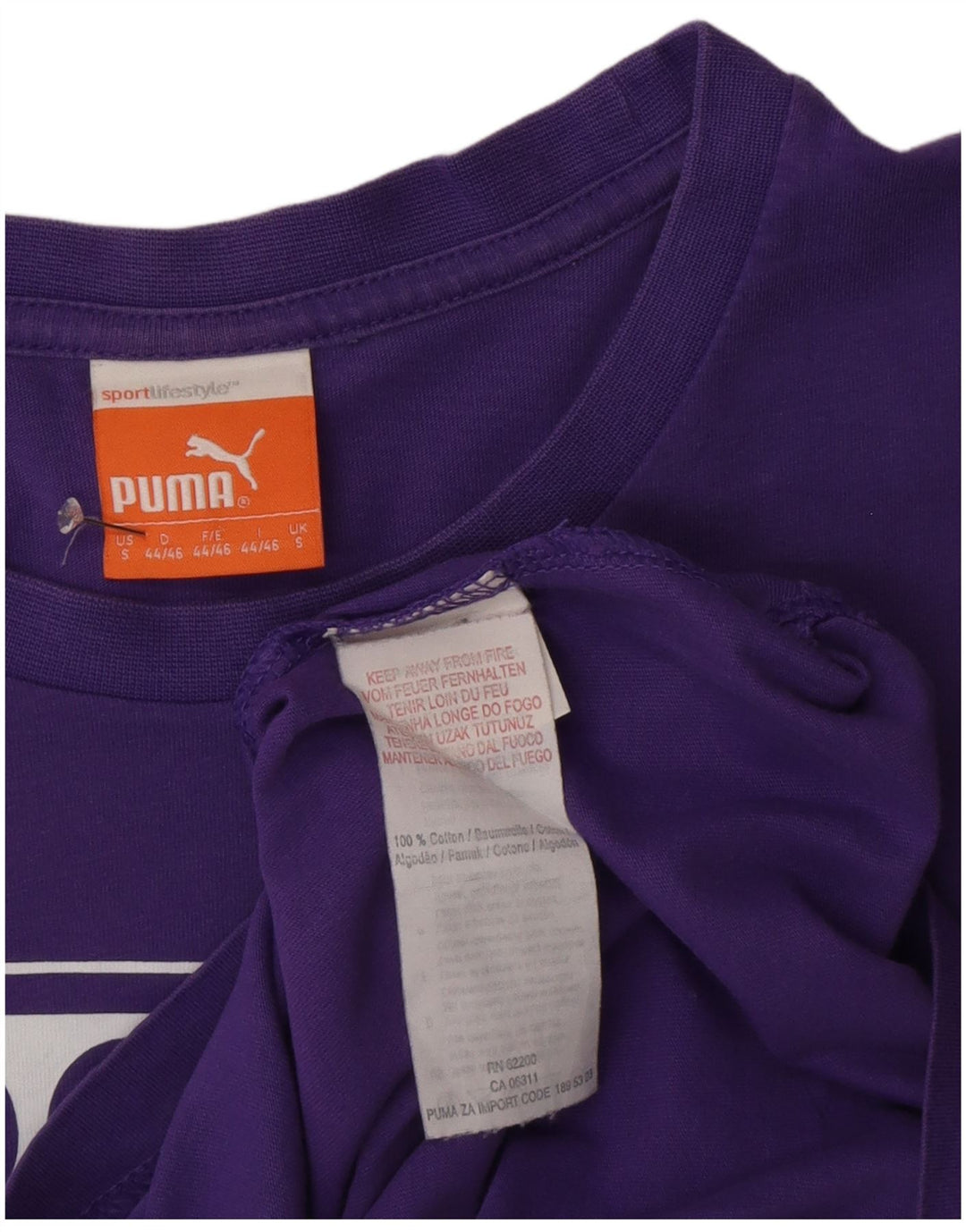 Puma Herre grafisk T-shirt Top Lille lilla bomuld