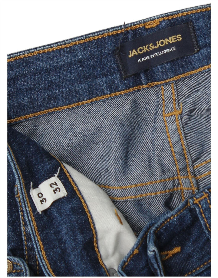 Jack & Jones Herre Clark Straight Jeans W30 L28 Blå Bomuld