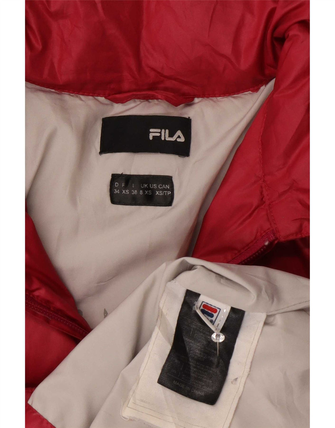 Fila Polstret Damejakke UK 8 Lille Pink Polyester