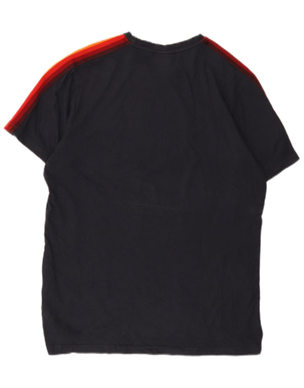 Ellesse Herre T-Shirt Top Medium Marineblå Colourblock Bomuld