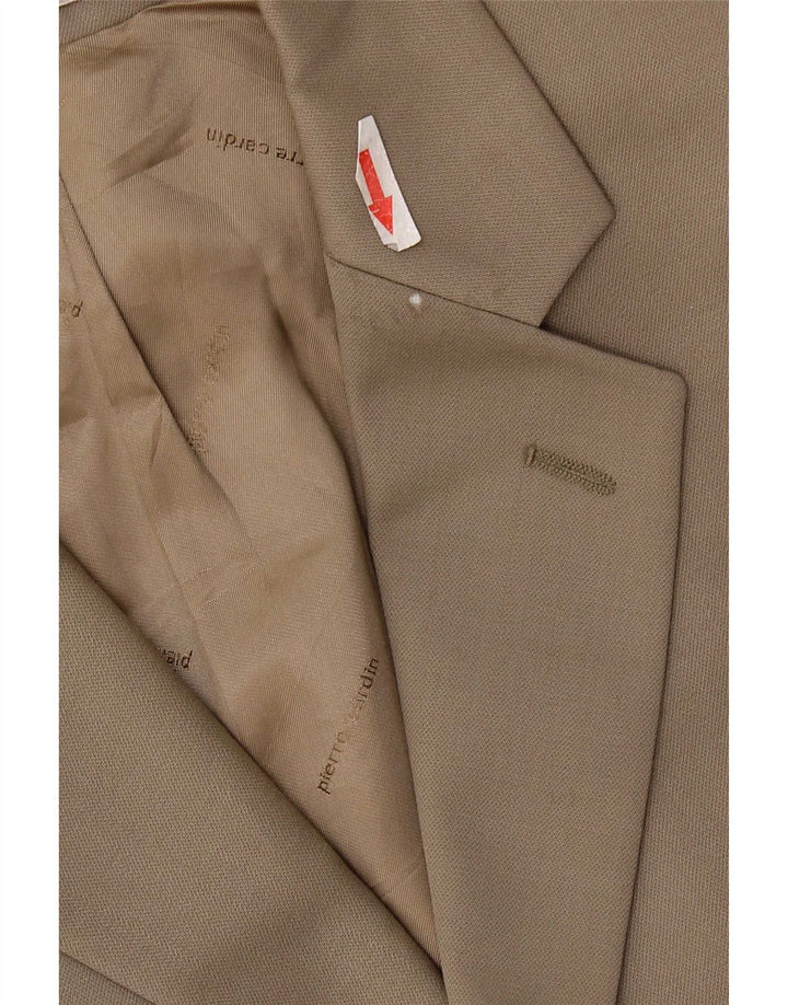 Pierre Cardin Dame 3 Button Blazer Jacket UK 40 Large Beige New Wool