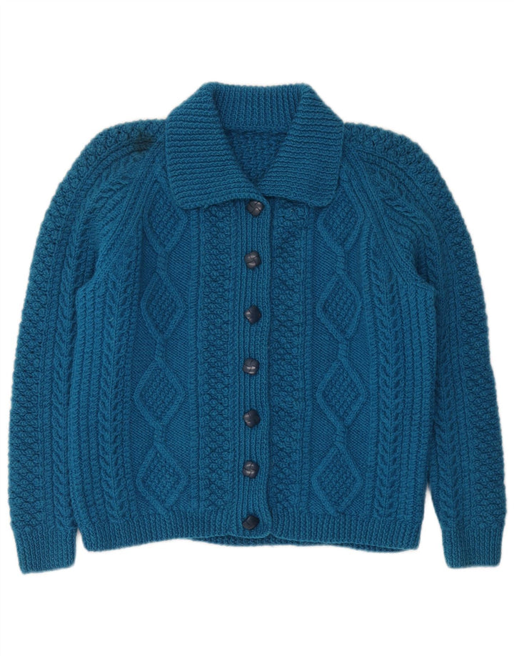Vintage dame cardigan sweater UK 10 Small Blue