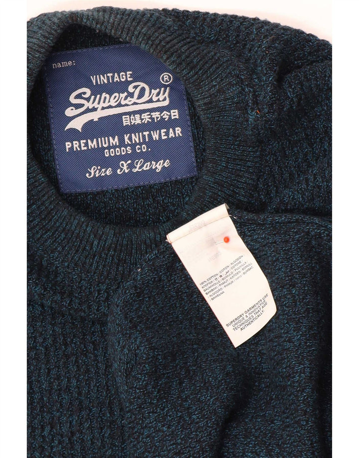 Superdry Herre sweater med rund hals XL marineblå