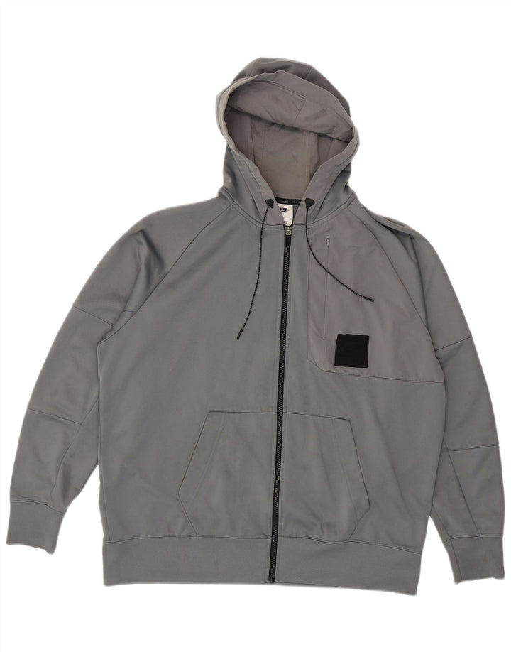 Nike Herre grafisk hættetrøje med lynlås XL Grå polyester