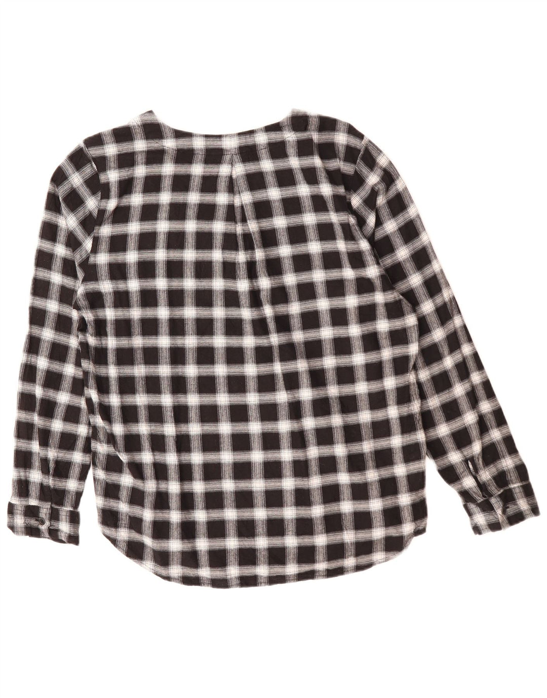 Eddie Bauer Dame Loose Fit Pullover Shirt UK 14 Medium Black Ternet Bomuld