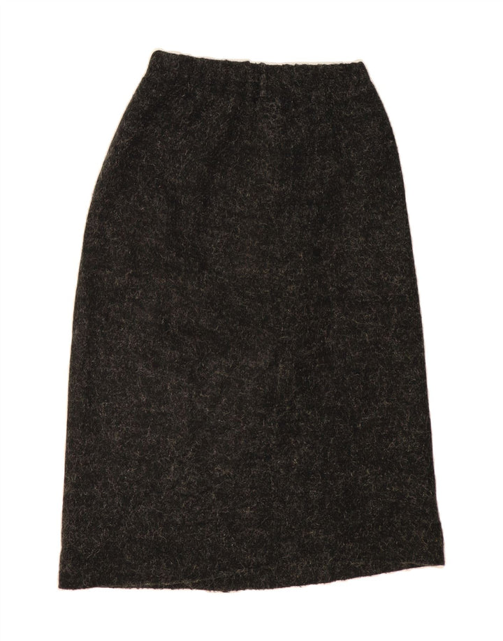 VINTAGE Womens Knit A-Line Skirt Medium W26 Black Vintage Vintage and Second-Hand Vintage from Messina Hembry 