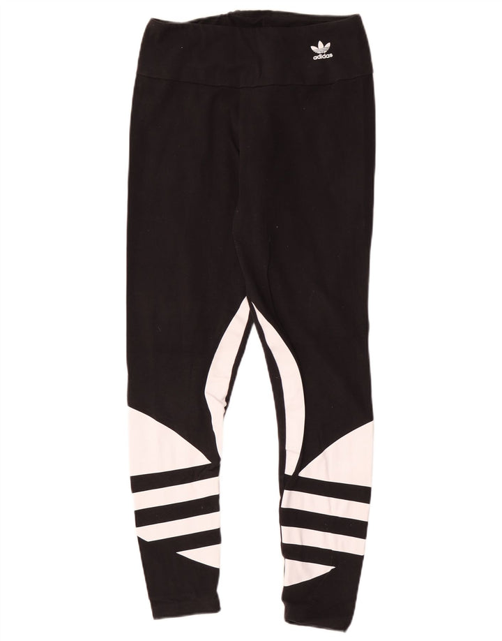Adidas Dame Grafiske Leggings UK 12 Medium Sort