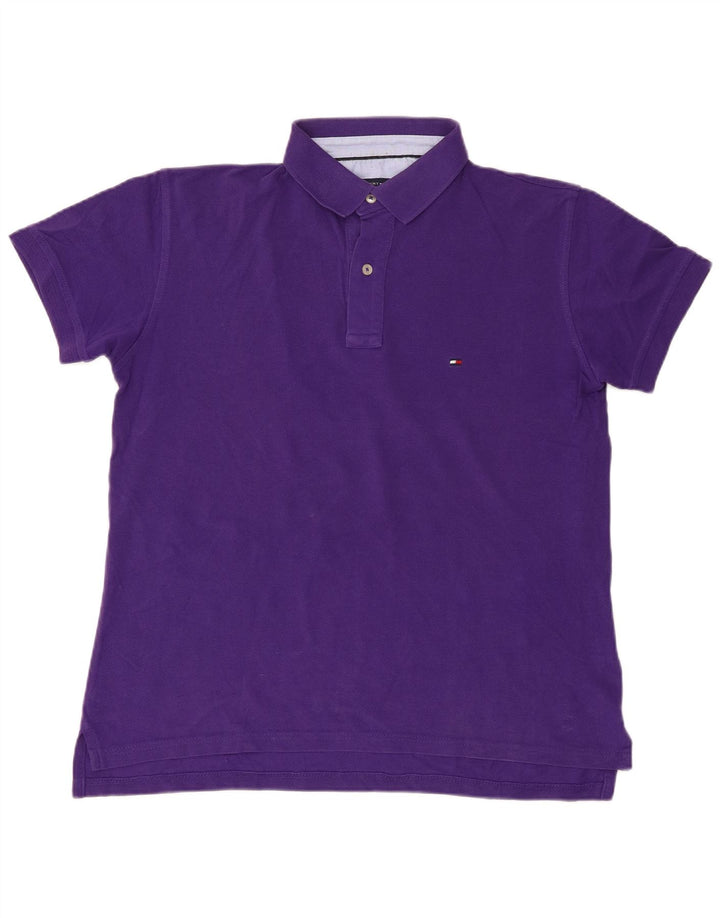 Tommy Hilfiger Herre poloshirt Medium Lilla Bomuld