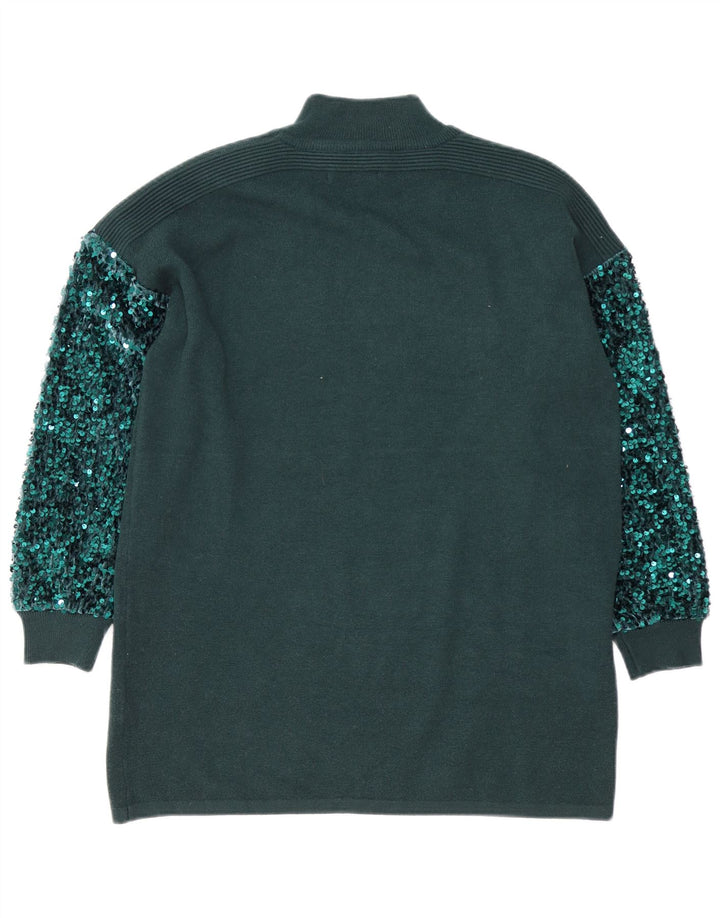 QUIZ Dame Oversized Turtle Neck sweater UK 10 Small Green