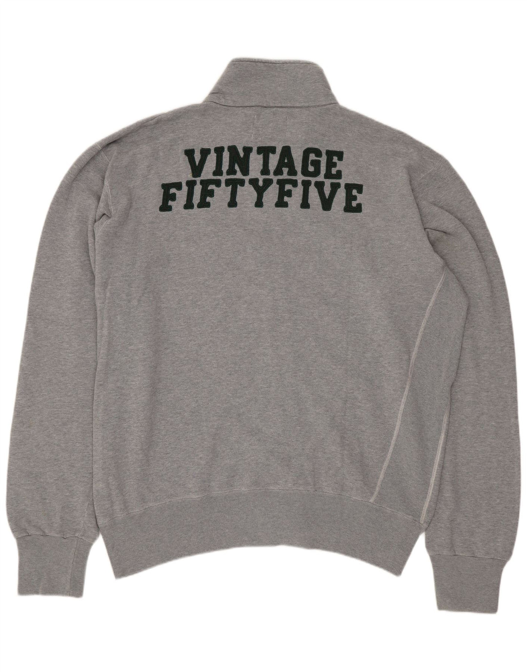 VINTAGE Herre grafisk træningsdragt Topjakke XL Grå Bomuld