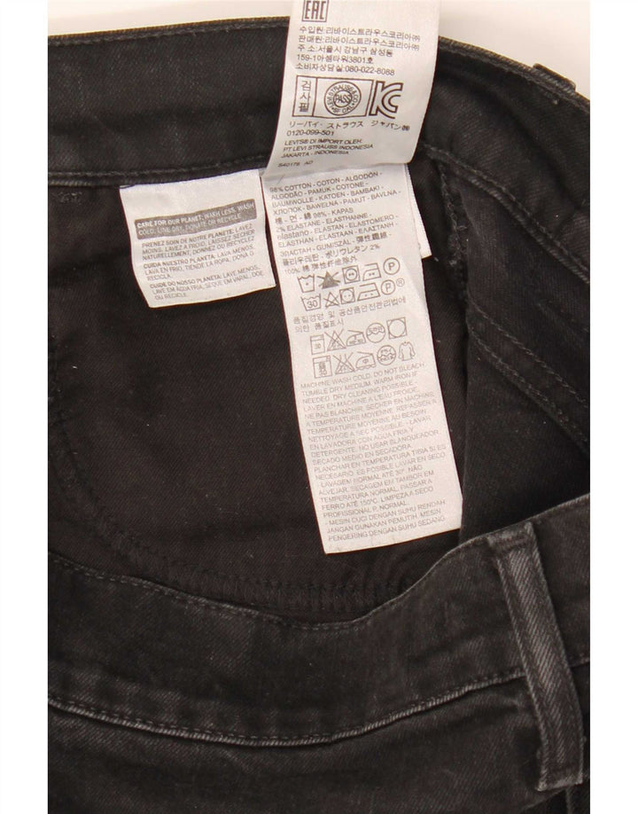 Levi's Womens Line 8 Slim Jeans W30 L34 Sort Bomuld