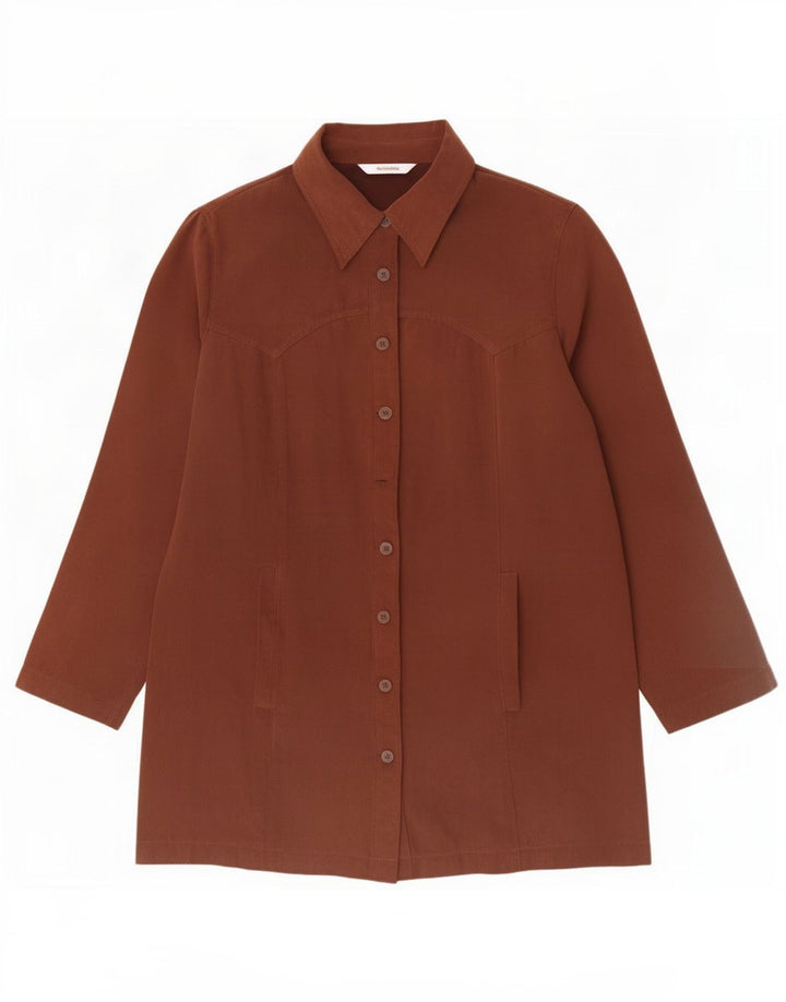 Westerlind Dame imiteret ruskind Overfrakke EU 46 XL Brun Polyester