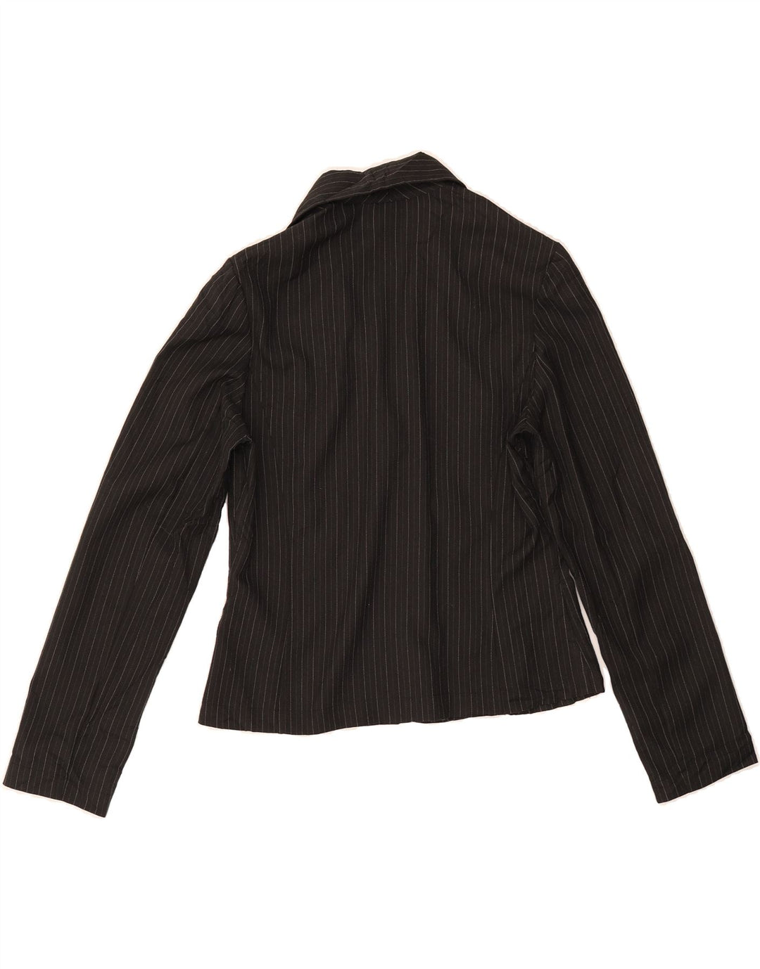 TOMMY HILFIGER Womens 3 Button Blazer Jacket UK 14 Medium Black Pinstripe Vintage Tommy Hilfiger and Second-Hand Tommy Hilfiger from Messina Hembry 