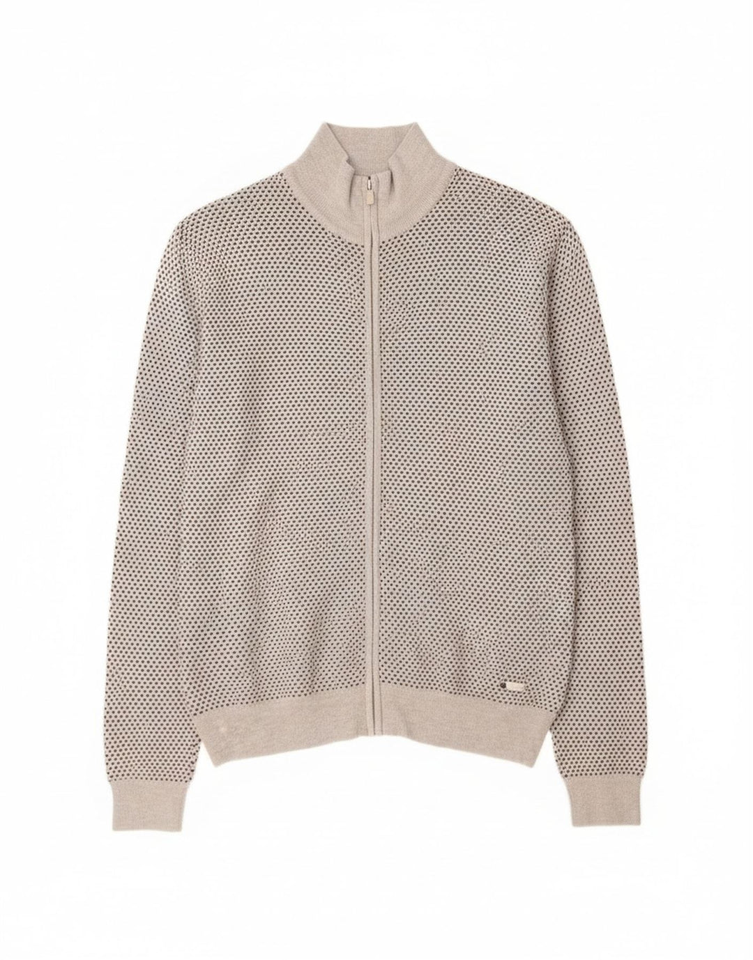 Trussardi Herre Cardigan Sweater Stor Grå Plettet Viscose