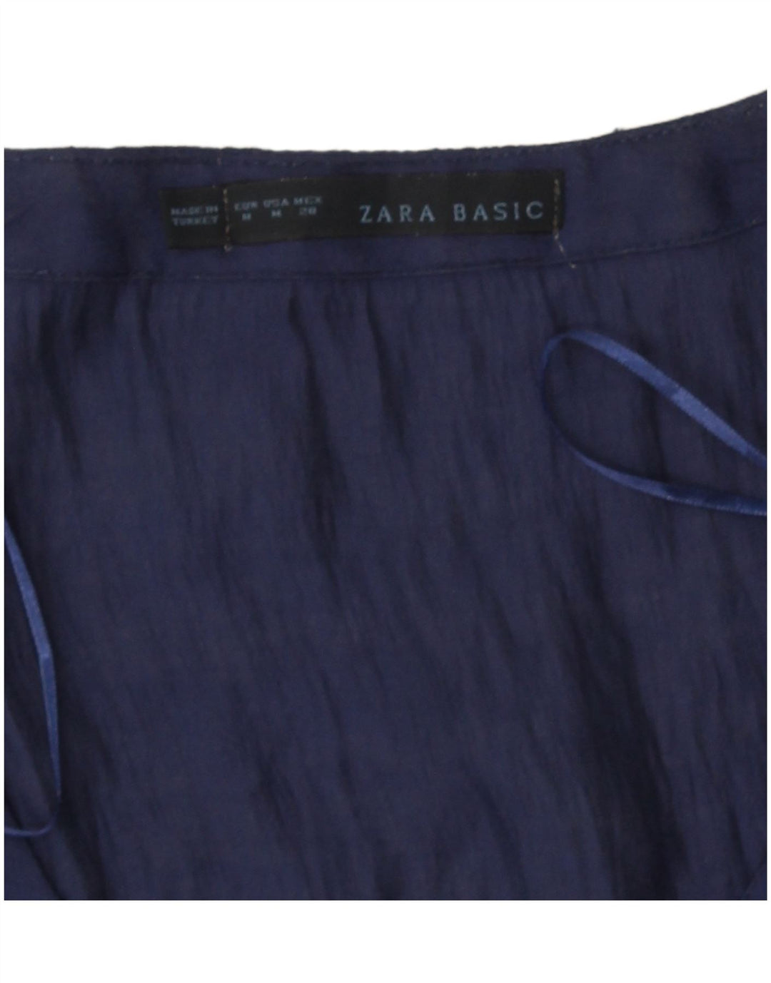 Zara Dame Bluse Top UK 12 Medium Navy Blue