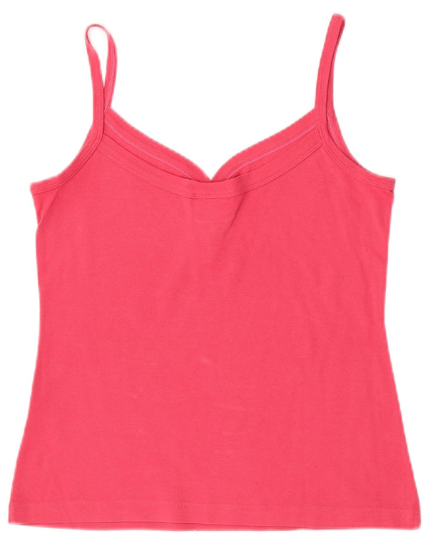 Lacoste Womens Cami Top Size 40 Medium Pink Cotton