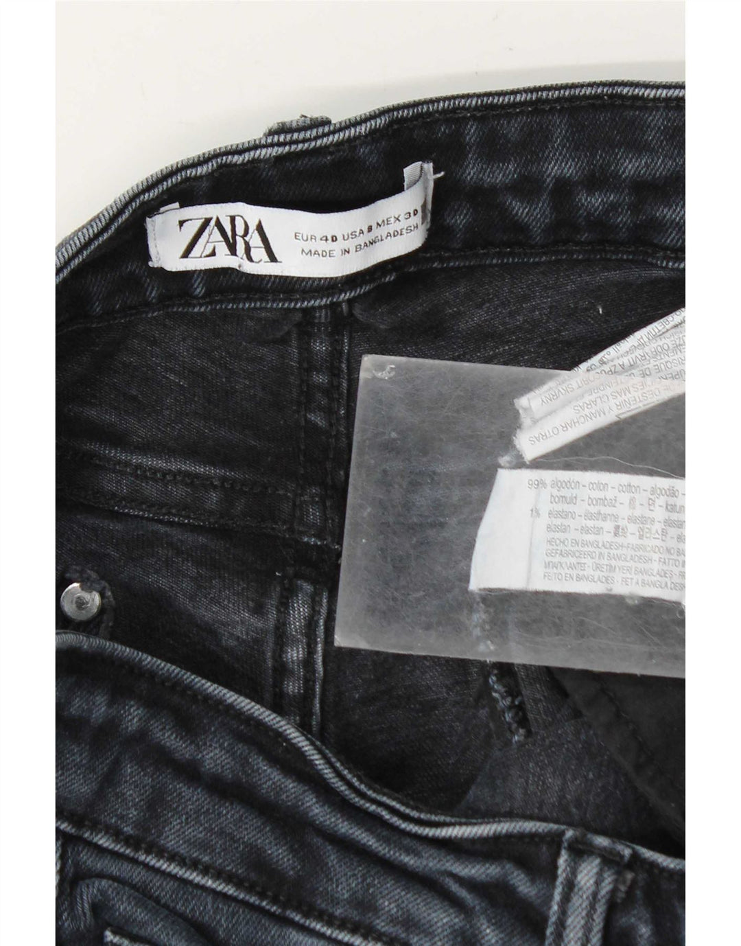 Zara Dame Slim Jeans EU 40 Medium W30 L26 Marineblå Bomuld