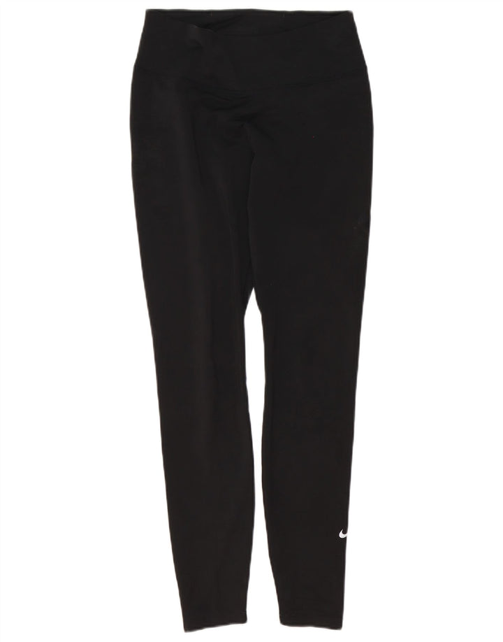Nike Dame Leggings UK 12 Medium Sort Polyester
