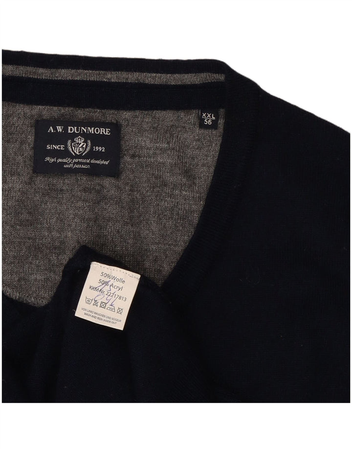 A.W.DUNMORE Mens Vest Tank Top IT 56 XL Navy Blue Wool