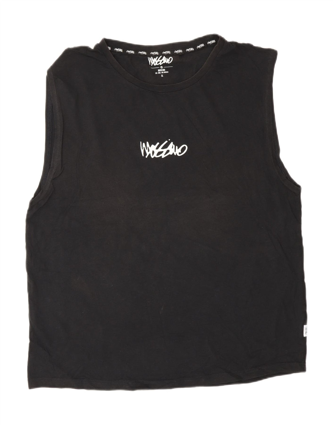 Mossimo Herre Grafisk Vest Top XL Sort Bomuld