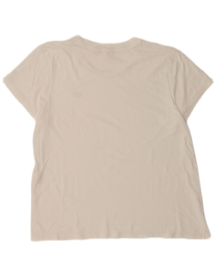 Levi's Dame T-Shirt Top UK 18 XL Hvid