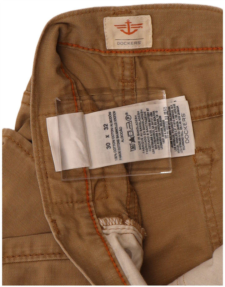 DOCKERS Straight Casual Bukser til mænd W30 L27 Beige Bomuld