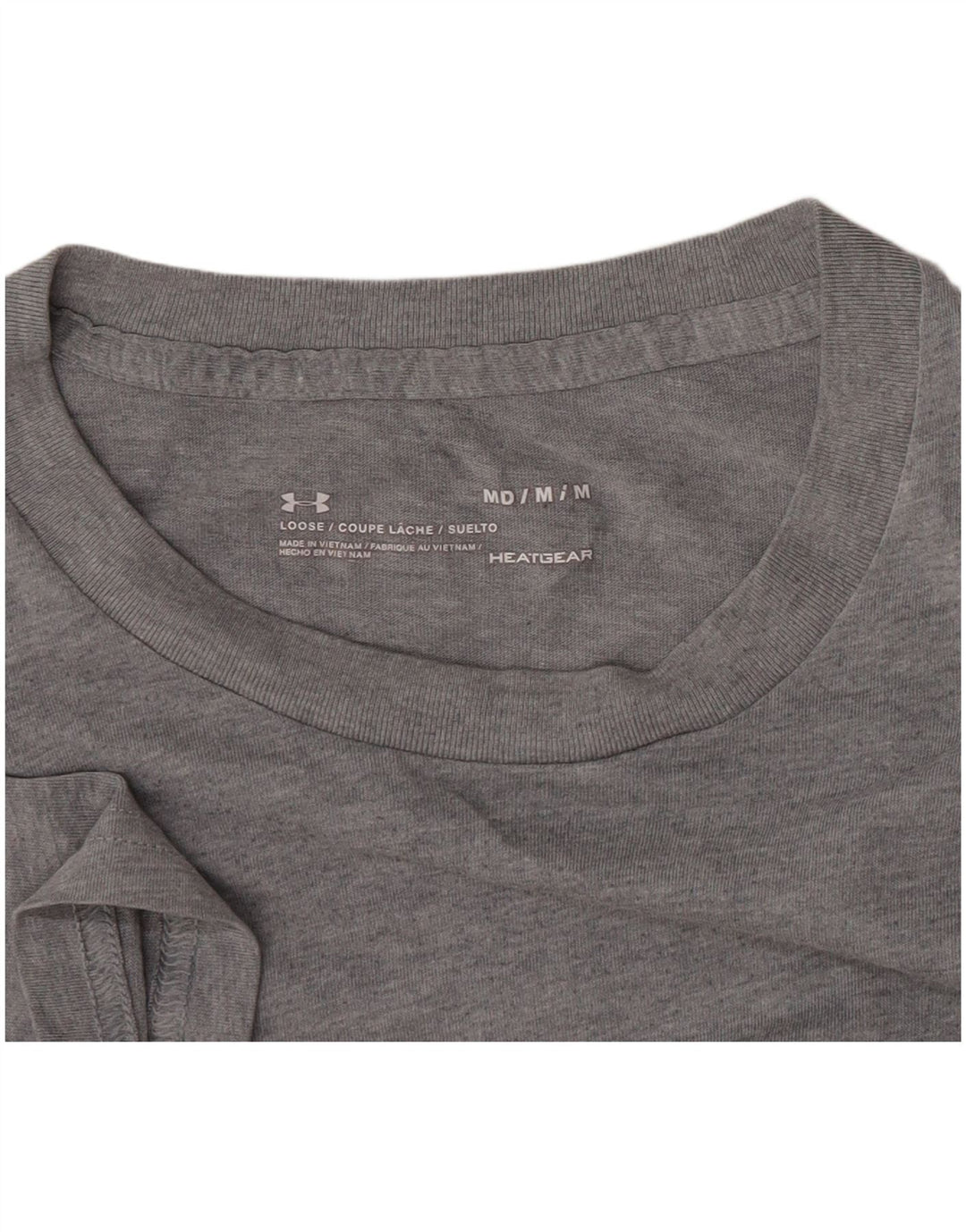 Under Armour Herre Heat Gear Grafisk T-Shirt Top Medium Grå
