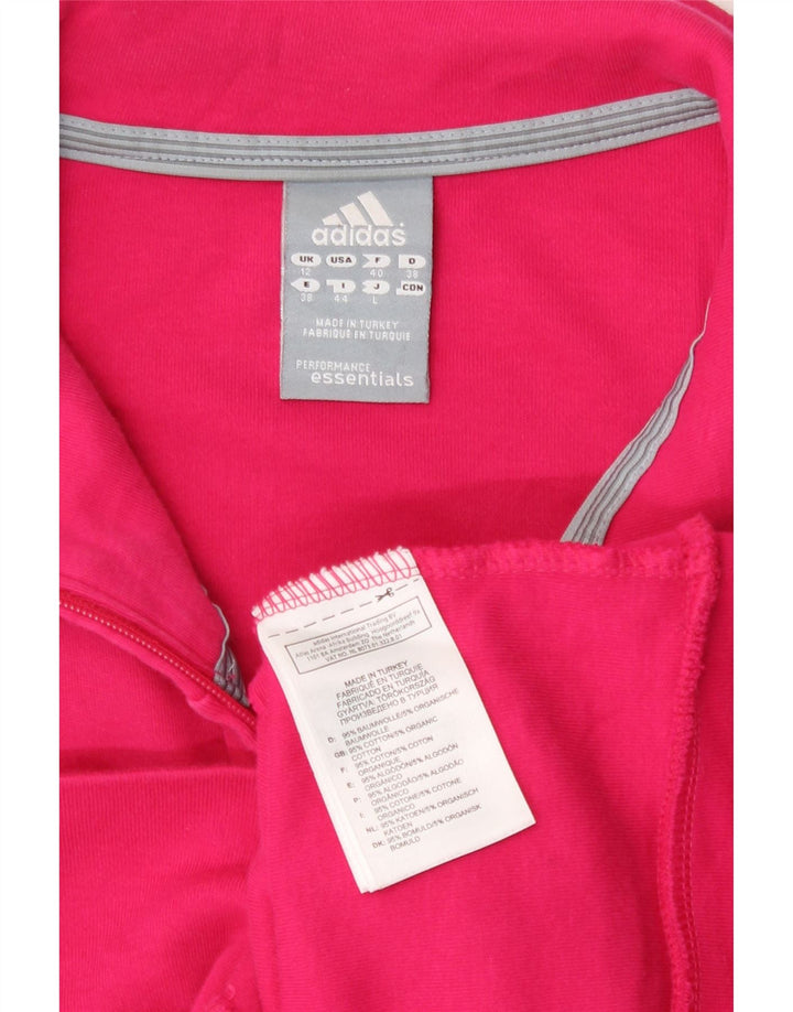 Adidas træningsdragt topjakke til kvinder UK 12 Medium Pink Bomuld
