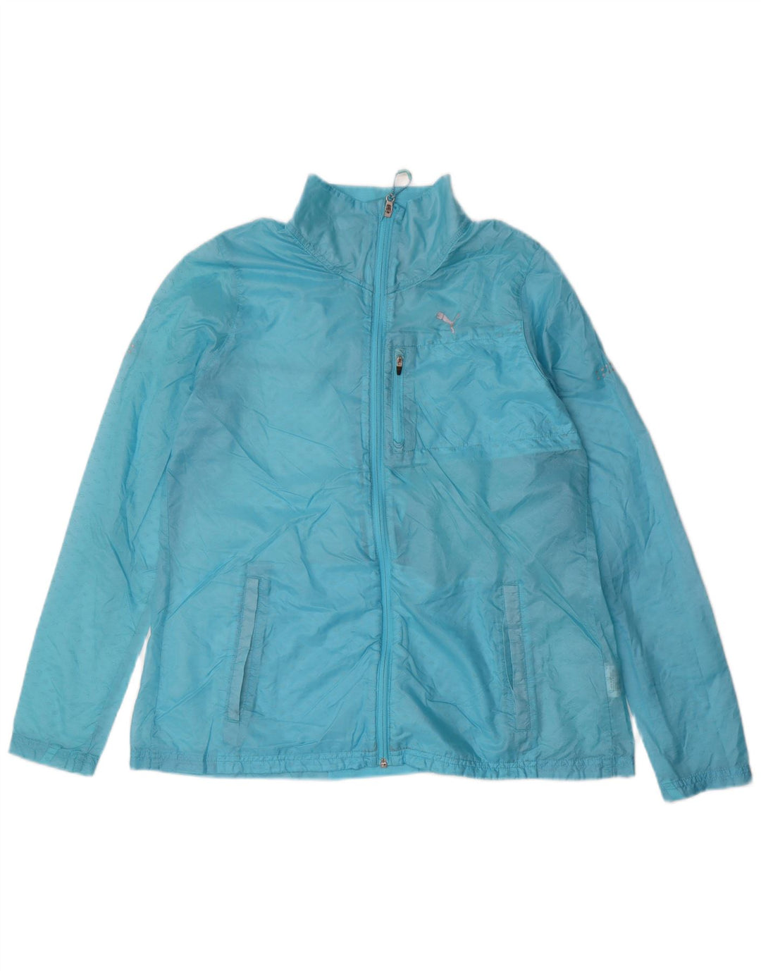 PUMA Regnjakke til kvinder UK 12 Medium Blue Nylon