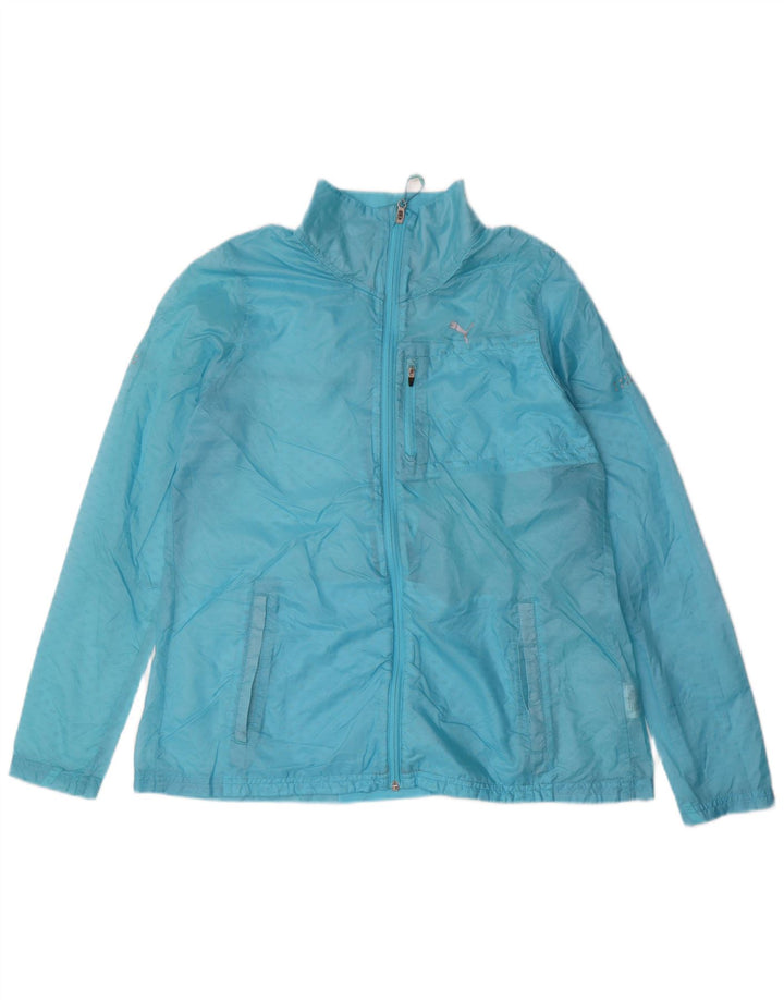PUMA Regnjakke til kvinder UK 12 Medium Blue Nylon