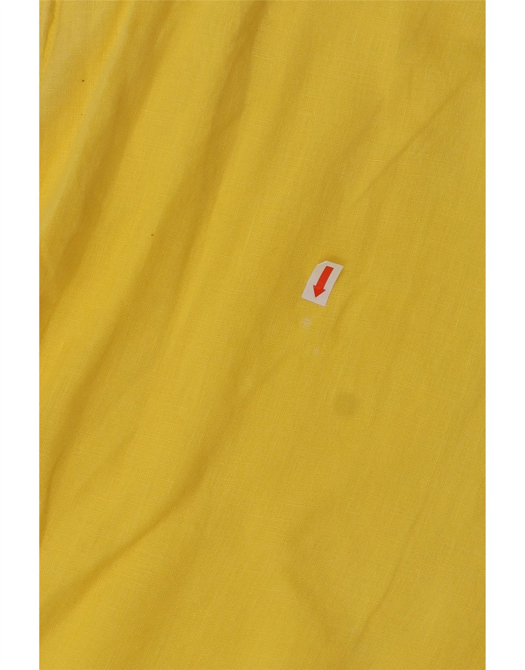 VINTAGE Dame ærmeløs bluse Top UK 18 XL Gul hør