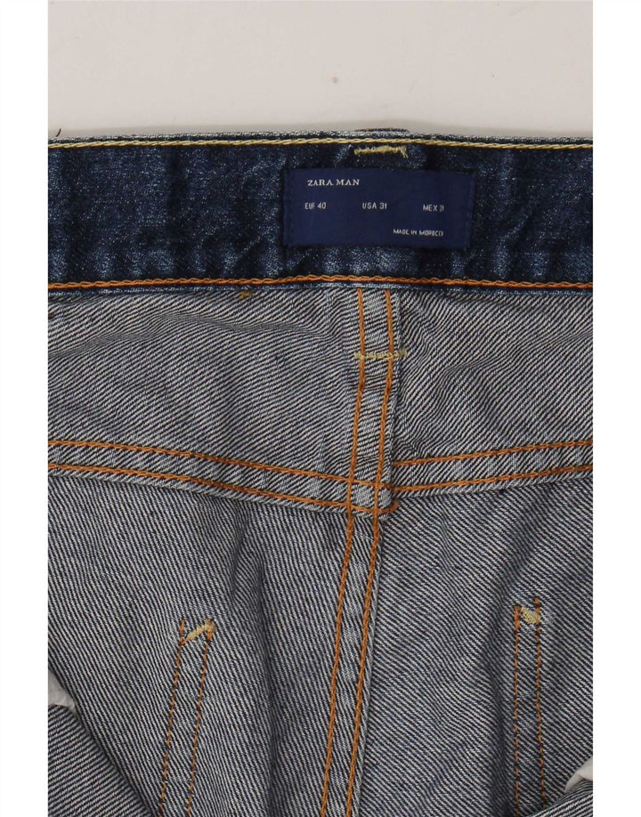 Zara Straight Jeans til mænd EU 40 Medium W31 L30 Blå