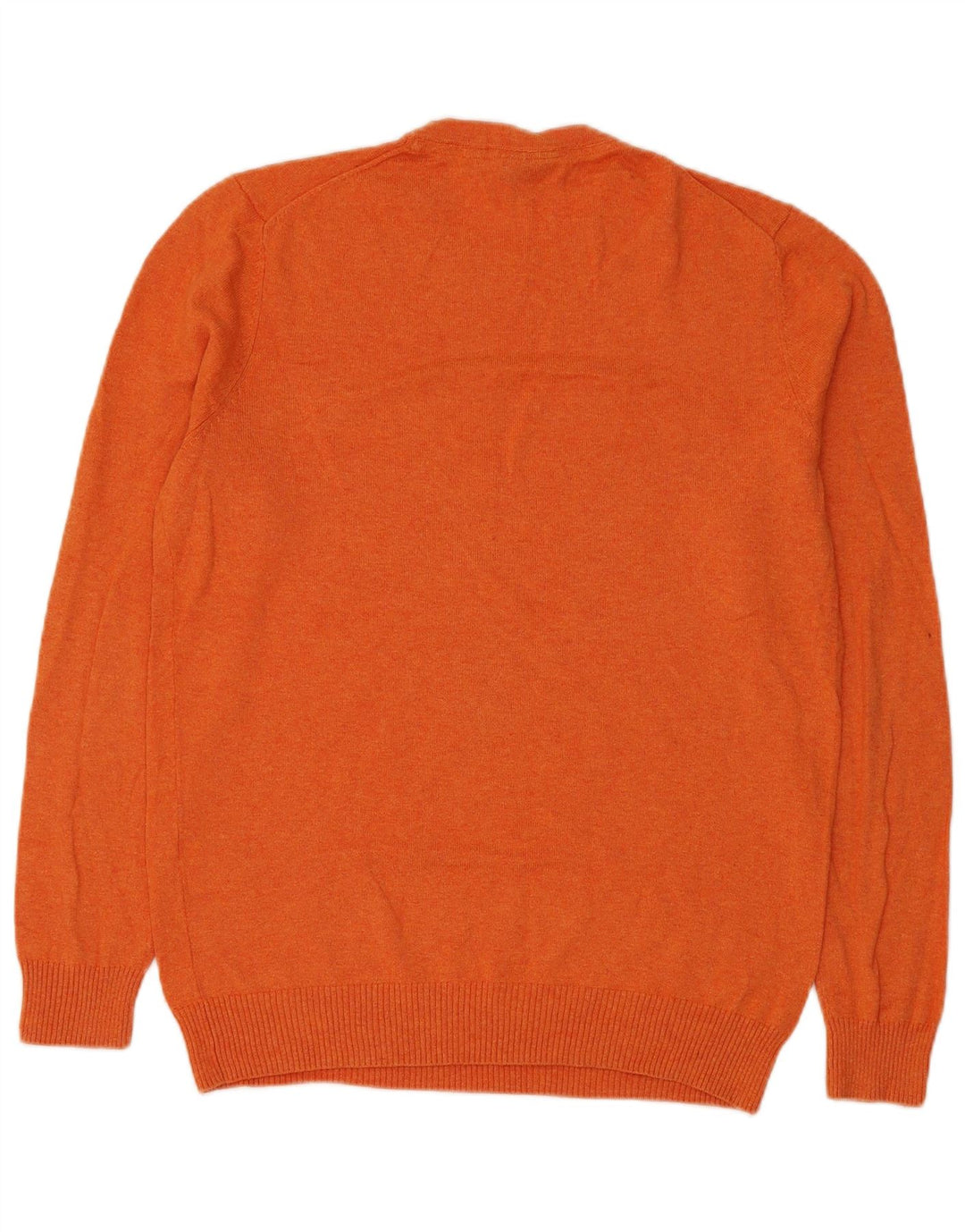 Lyle & Scott Herre sweater med rund hals, stor orange bomuld
