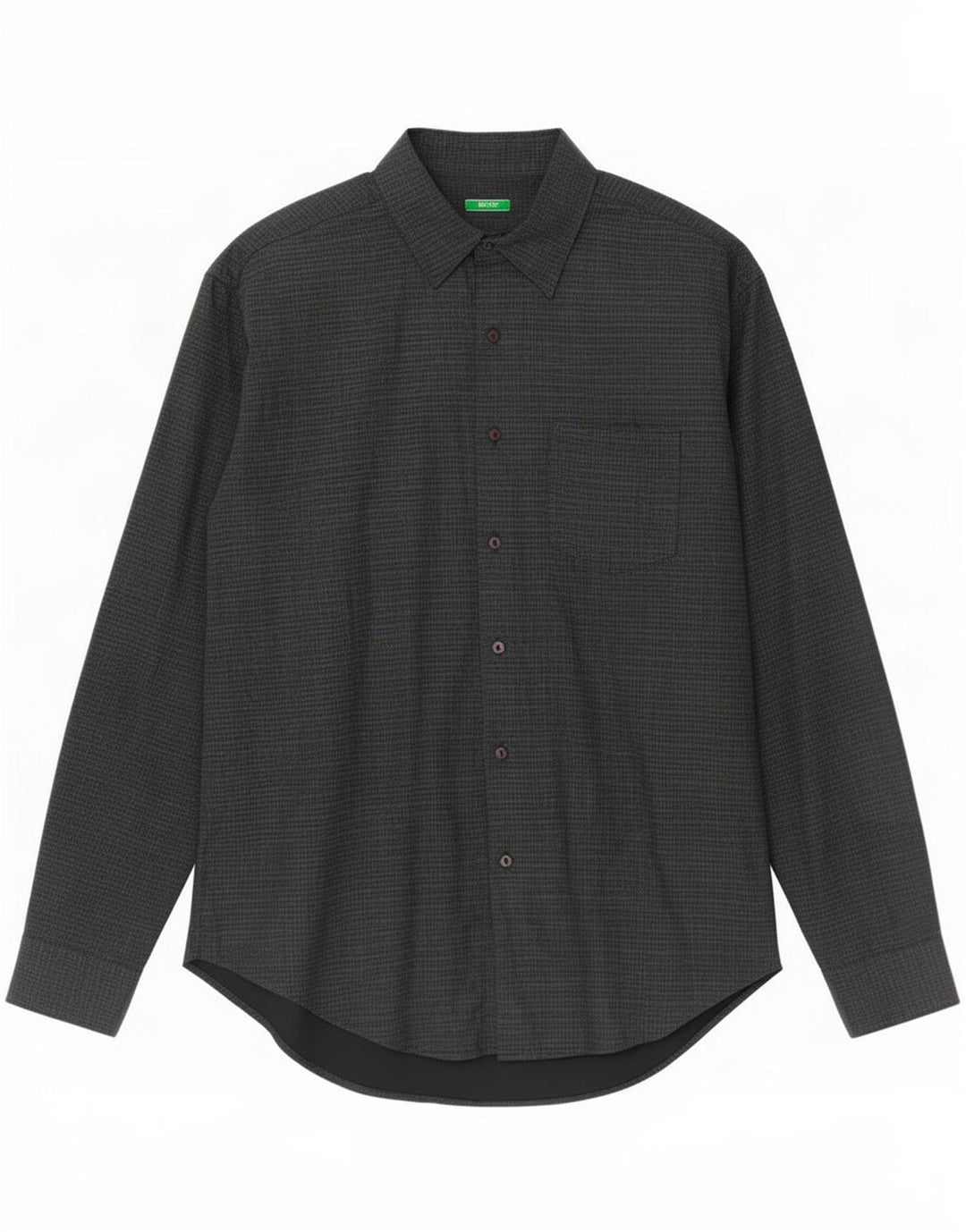 Benetton herreskjorte XL marineblå Gingham
