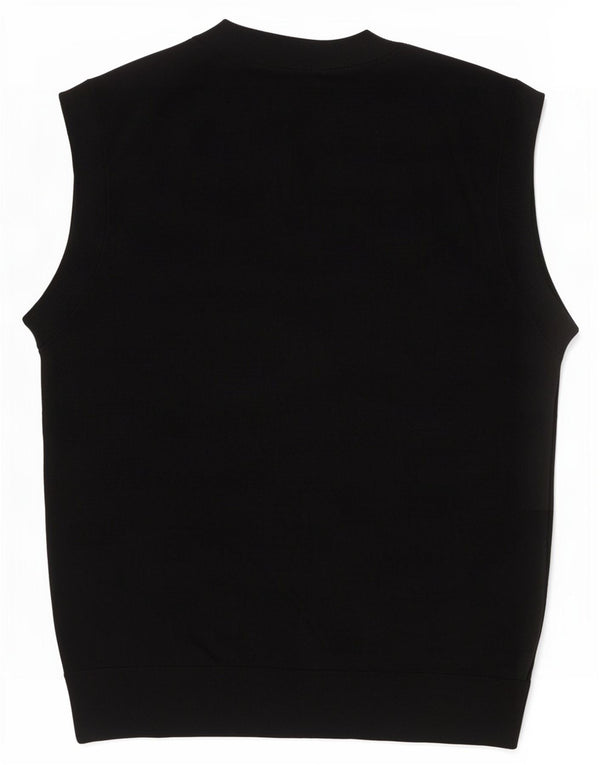 Zara Dame Vest Tank Top UK 16 Stor Sort Lyocell
