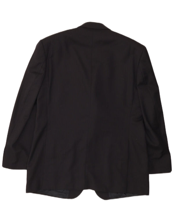 Yves Saint Laurent Herre Blazer Jacket IT 54 2XL Navy Blue Nålestribe