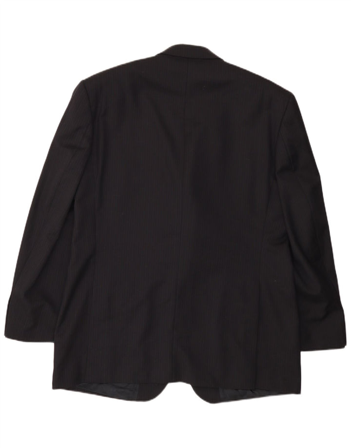 Yves Saint Laurent Herre Blazer Jacket IT 54 2XL Navy Blue Nålestribe