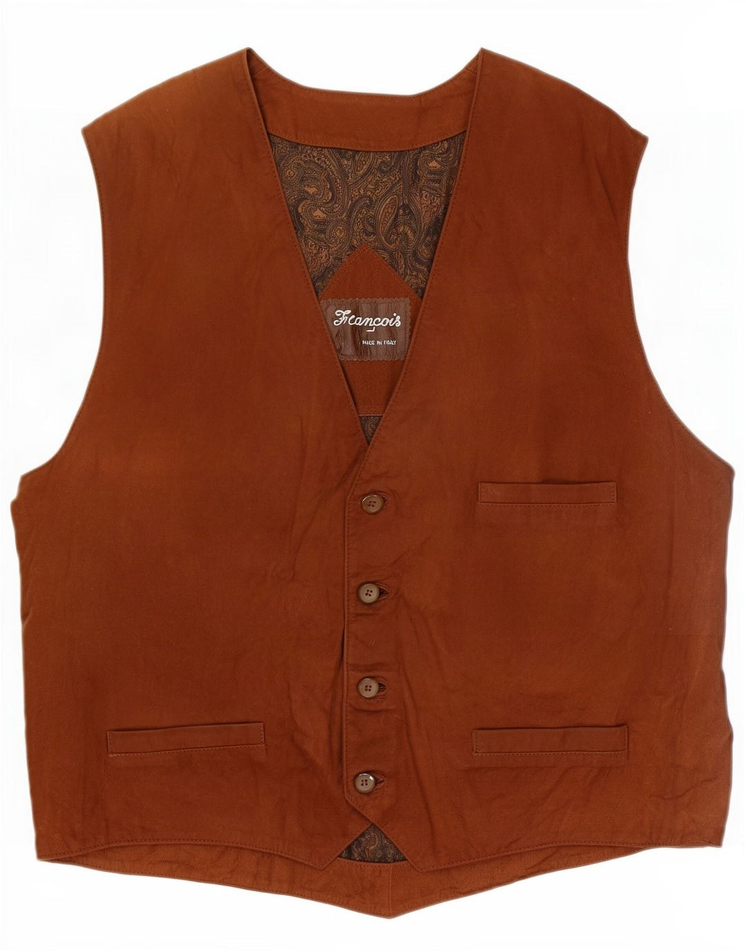 Vintage herre ruskind vest XL brun