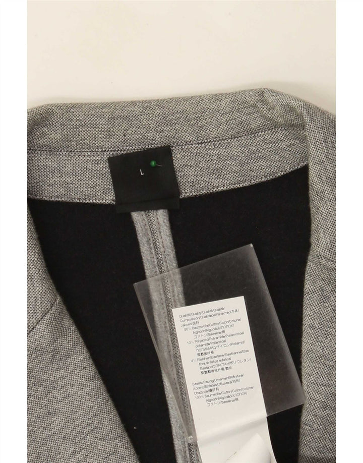 Hugo Boss Herre 2 Button Blazer Jacket UK 40 Large Grå Bomuld