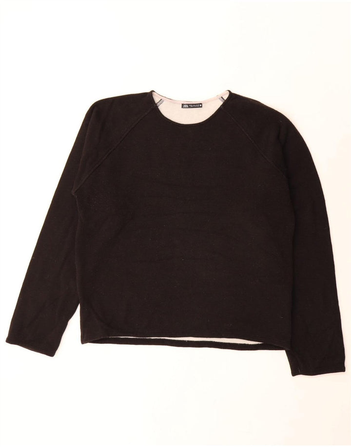 ZARA Oversized Sweatshirt Jumper UK 14 Medium Sort Polyester