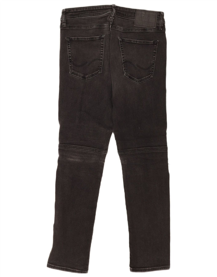 Jack & Jones Herre GLENN Distressed Slim Jeans W30 L30 Sort Bomuld
