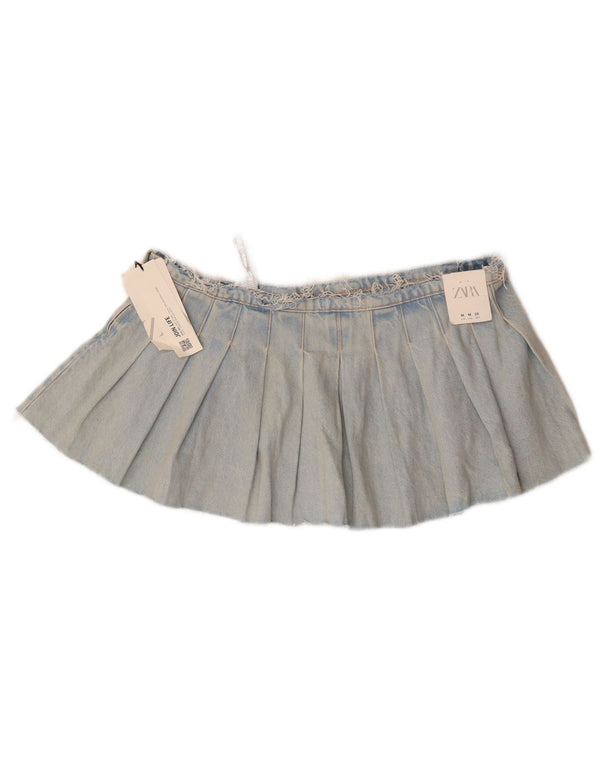 Zara Dame Mini Denim Nederdel Medium W28 Blå Bomuld