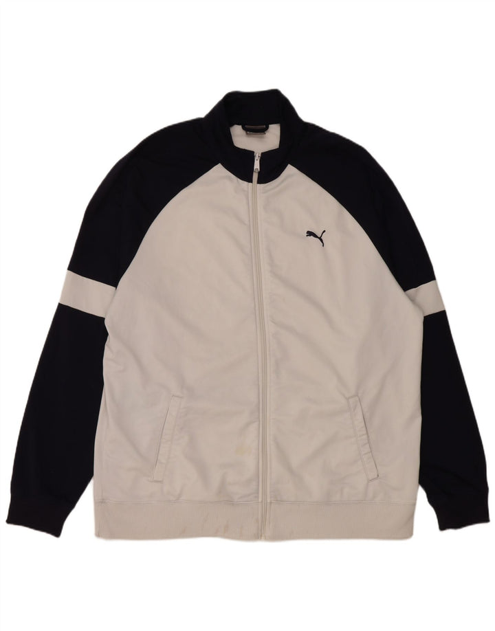 PUMA Træningsdragt til mænd Topjakke 2XL Marineblå Colourblock Polyester