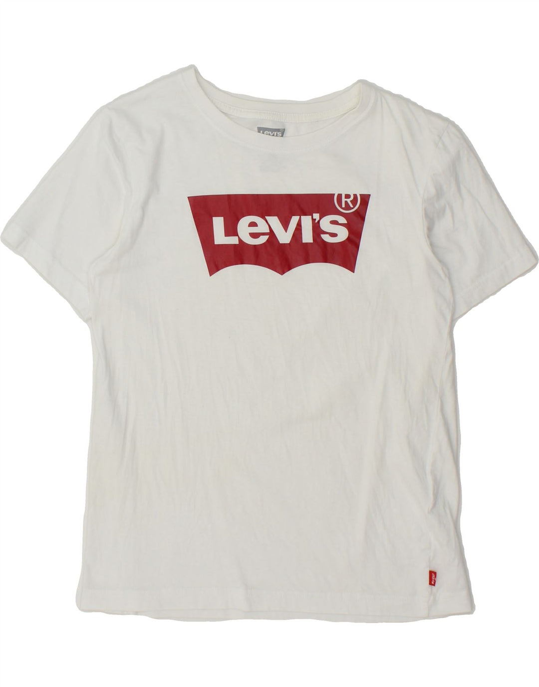 LEVI'S Boys Graphic T-Shirt Top 13-14 Years White Cotton Vintage Levi's and Second-Hand Levi's from Messina Hembry 